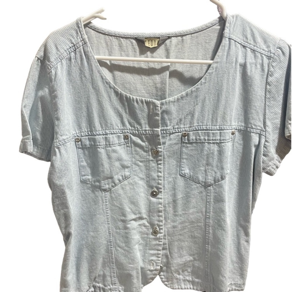 Teddi pinstripe crop top size medium